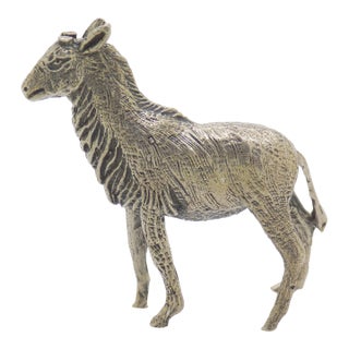 Vintage Italian Handmade Genuine Silver 1950s Goat Figurine Miniature, Made in Florence (Firenze, Italy) For Sale