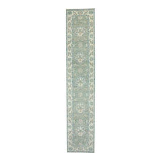 Turkish Oushak Runner Rug 2'9" x 14' #17794 For Sale