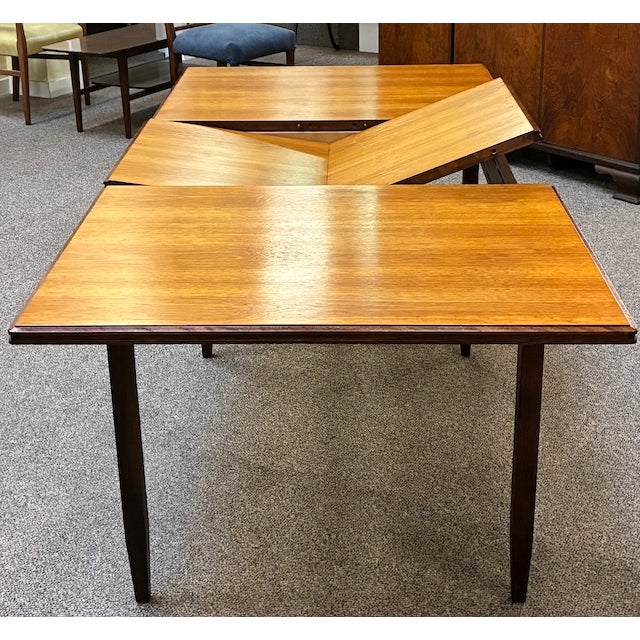 Mid Century Modern Extending Teak Dining Table W/ Butterfly Leaf by White & Newton, Uk c.1960 For Sale - Image 13 of 14