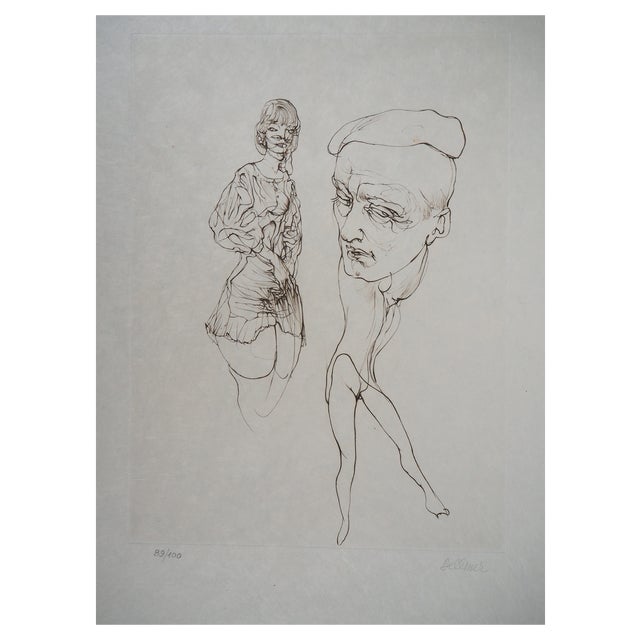 Hans Bellmer, Observateur et observée, 20th-Century, Original Engraving For Sale