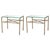 Metal Vintage Brass Finish and Glass Side Tables, Set of 2 For Sale - Image 7 of 7