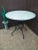 Contemporary White Round Iron Table With Mosaic Artwork For Sale - Image 4 of 8