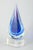 Murano Drop-Shaped Sculpture in Clear and Blue-Violet Art Glass, 1970s For Sale - Image 4 of 5