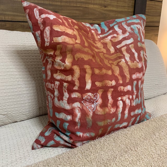 Handmade Adire (Tie-Dye) Decorative Throw Pillow Cover For Sale - Image 10 of 12