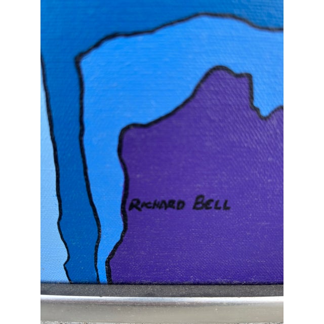 Paint 1960s Oil on Canvas Painting For Sale - Image 7 of 9