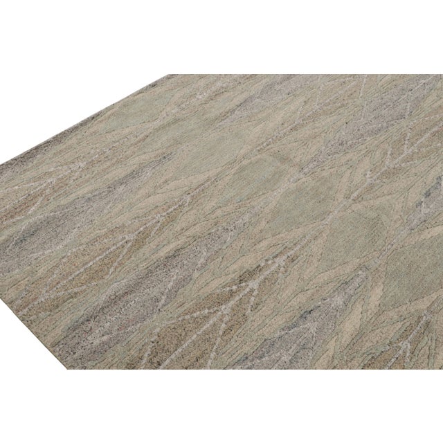 2010s 2010s Rug & Kilim’s Scandinavian Style Rug in Beige, Brown & Gray Geometric Patterns For Sale - Image 5 of 8