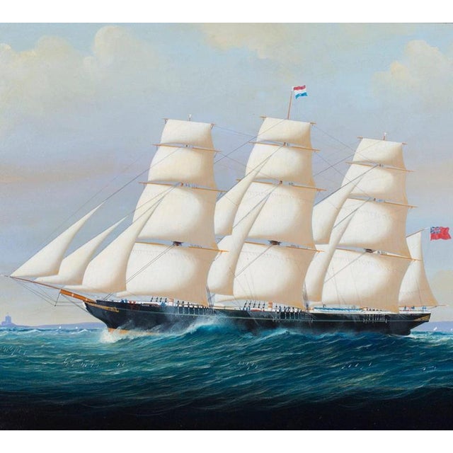 Anthony Skuse, Marine Seascape of The Ellen Stuart Ship, Oil Painting For Sale - Image 4 of 9