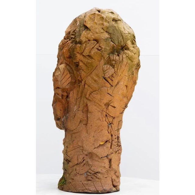 Expressionist Ceramic Head Sculpture in Refractory Stoneware, 2010s For Sale - Image 4 of 16