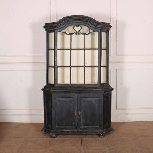 Very pretty 18th century Dutch painted pine vitrine. 1780. This piece is designed in the style of the selected designer...