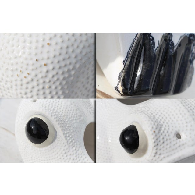 Large Vintage Hobnail Frog Planter in the Style of Jean Roger For Sale - Image 11 of 13