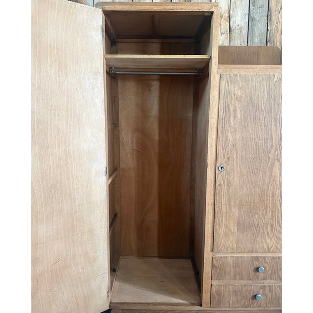 Vintage Art Deco Oak Wardrobe, 1930s For Sale - Image 18 of 18