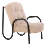 A Minimalist Tubular Iron Armchair, Circa 1960 For Sale