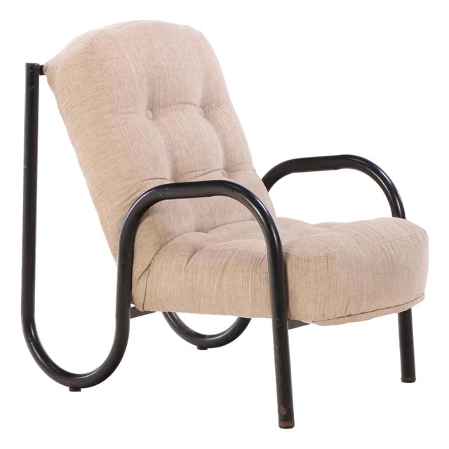 A Minimalist Tubular Iron Armchair, Circa 1960 For Sale