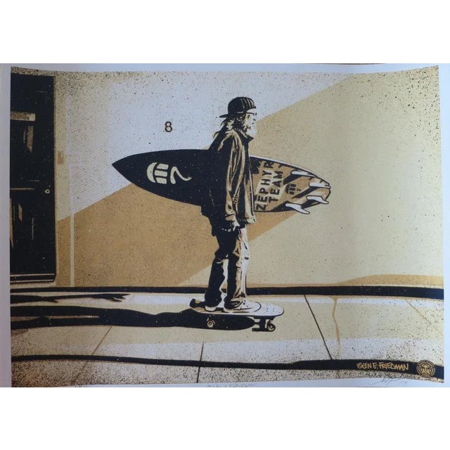 Shepard Fairey (Obey) Jeff Ho Zephyr, 2017 Screenprint on cream Speckletone paper. Signed by Shepard Fairey. Numbered...