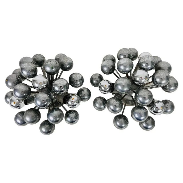 Space Age Chrome Flush Mounts attributed to Cosack Leuchten, Germany, 1970s, Set of 2 For Sale - Image 13 of 13