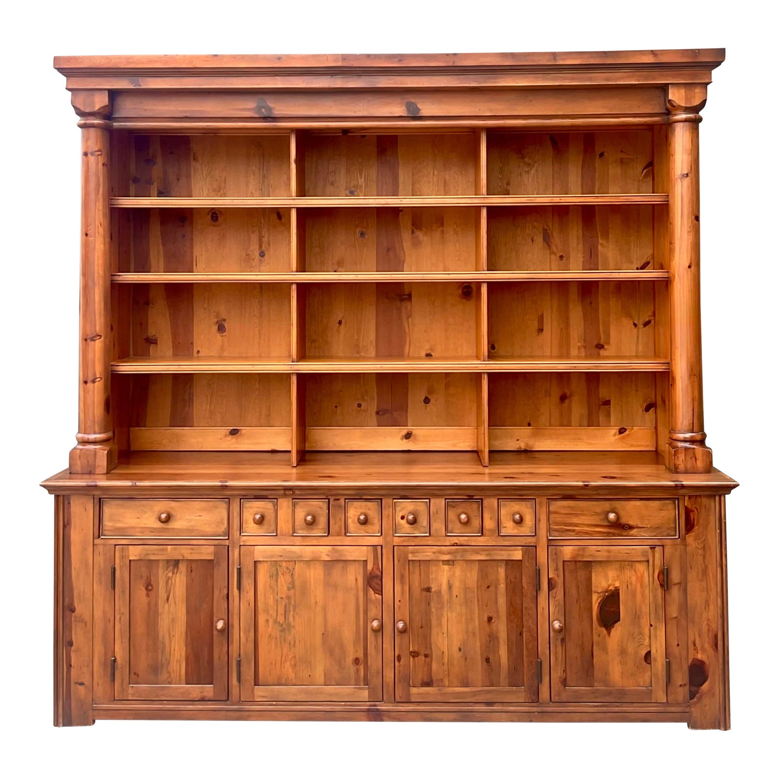Vintage Ralph Lauren “Bromley”:Knotty Pine Hutch | Chairish