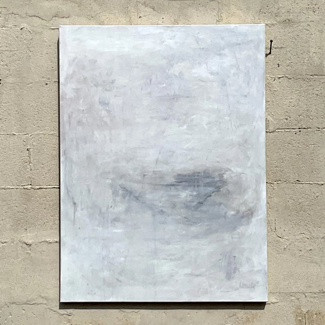 Experience the perfect blend of vintage charm and bohemian style with this original abstract oil painting on canvas....