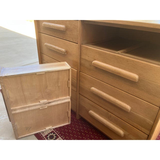 A maple dresser produced by Templeton, Brattleboro, Vermont, USA, c. 1940-1950s.