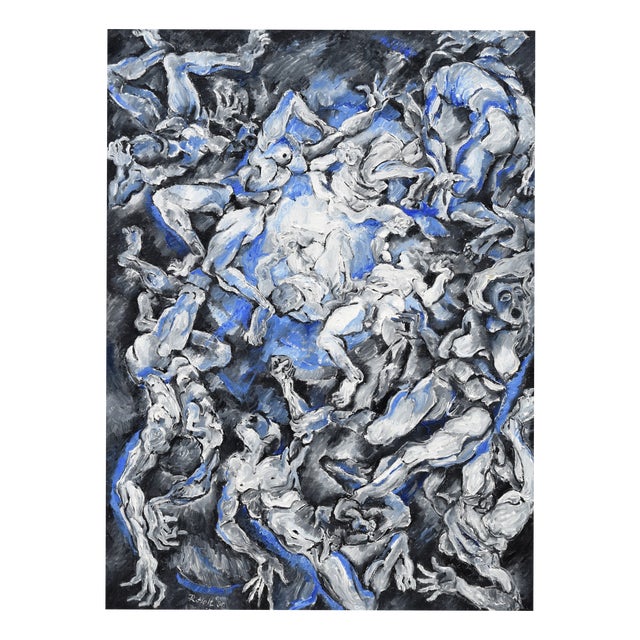 Richild Holt, Apokalypse, 1990, Oil Painting on Canvas For Sale