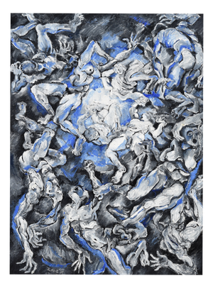 Richild Holt, Richild Holt, Gemälde, 1990 "Apokalypse", Oil on Canvas