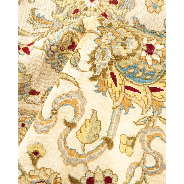 Textile Mogul, One-of-a-Kind Hand-Knotted Area Rug in Ivory, 9' 2" x 12' 5" For Sale - Image 7 of 8