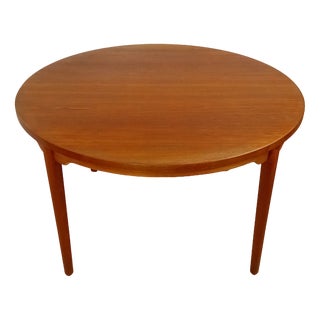 Round Teak Dining Table with Sören Expansion Plate, Denmark, 1960s For Sale