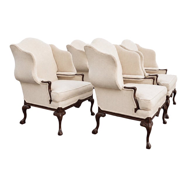 Vintage Harden Furniture Normandie Wing Chairs, Set of 4 For Sale