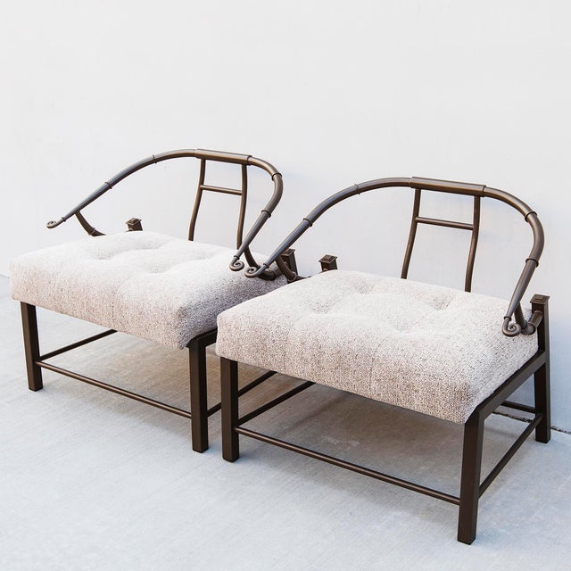 Mid 20th Century Faux Bamboo Accent Chairs in the Style of Mastercraft's "Empress" Chair - Set of 2 For Sale - Image 11 of 12