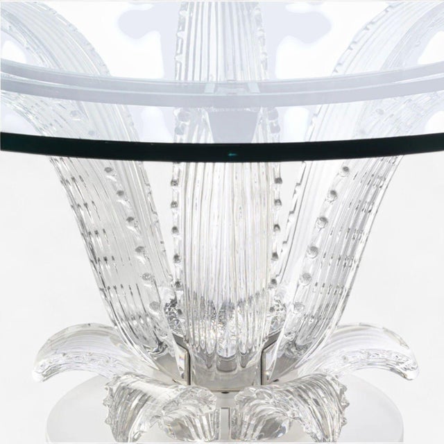 Lalique, Modern Cactus Center Table, Clear Crystal, 72" Glass, France, 1984 For Sale - Image 4 of 7