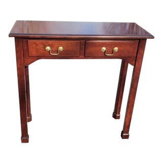 Chippendale Mahogany Two-Drawer Console Table Sofa Table For Sale