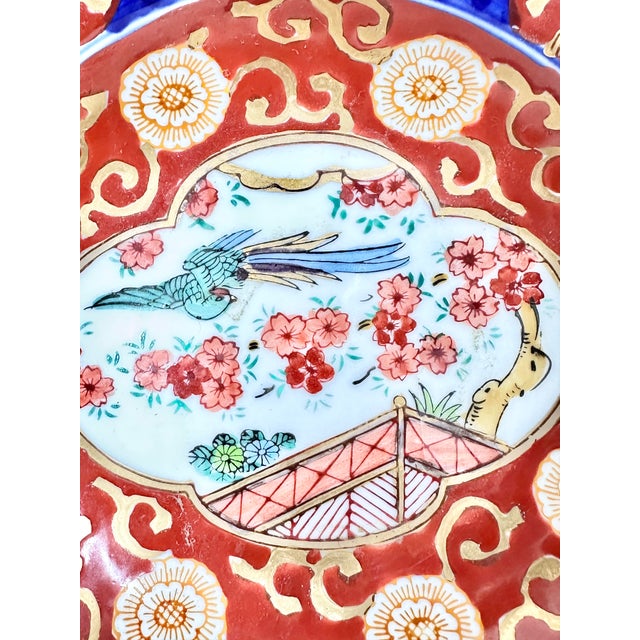 Chinoiserie Vintage Imari Style Decorative Bowl For Sale - Image 3 of 7