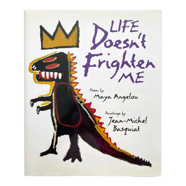" Life Doesn't Frighten Me " Vintage 1993 First Edition Hardcover Jean Michel Basquiat & Maya Angelou Book For Sale