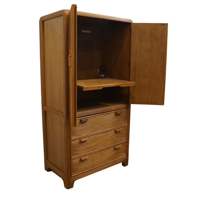 Late 20th Century American Drew Coastal Contemporary Style 36" Media Cabinet / Armoire For Sale - Image 5 of 12