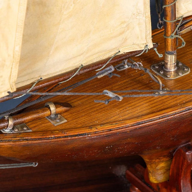 Vintage English Carved Hull Pond Yacht, 1930 For Sale - Image 16 of 18