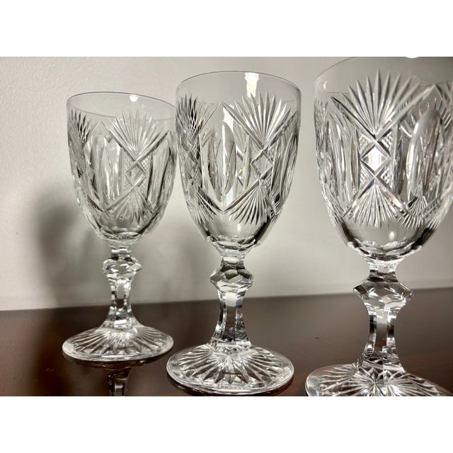 Crystal Glasses from Saint Louis, 19th Century, Set of 9 For Sale - Image 6 of 18
