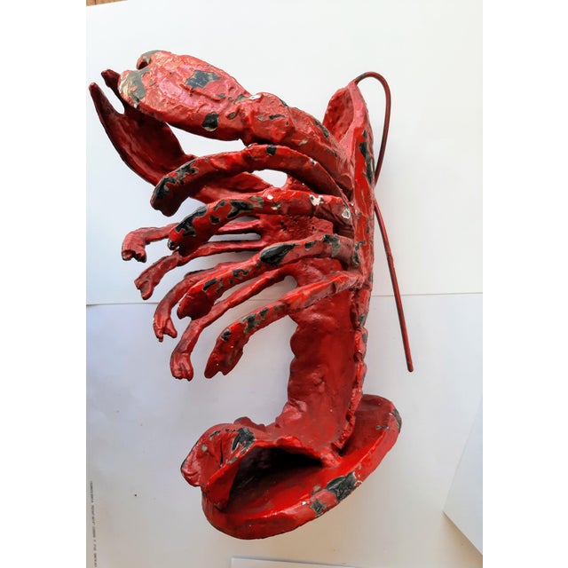 Figural Cast Iron Lobster Wine Holder For Sale - Image 10 of 13