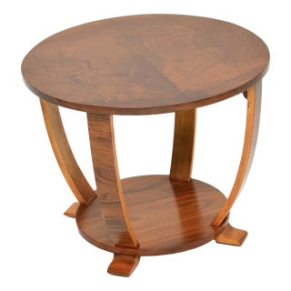 Art Deco Figured Walnut Occasional Side, 1930s For Sale