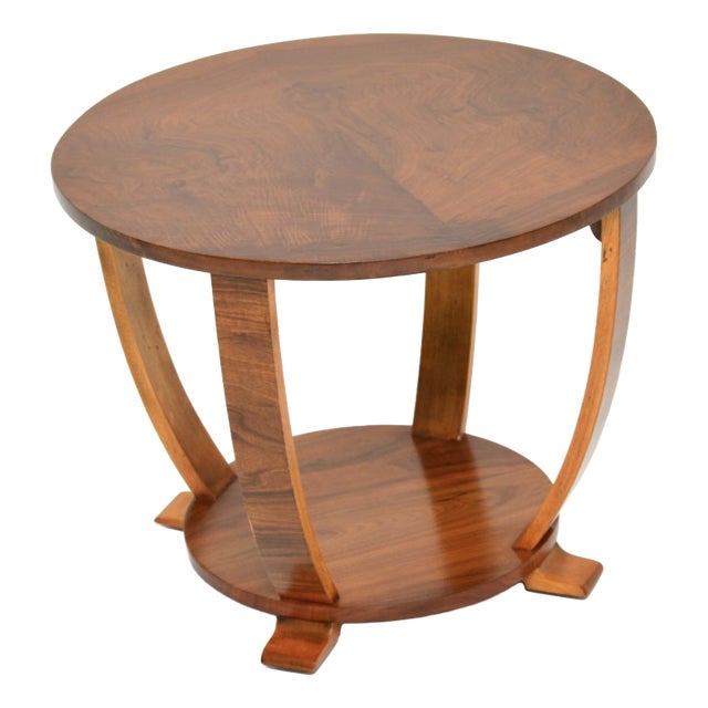 Art Deco Figured Walnut Occasional Side, 1930s For Sale