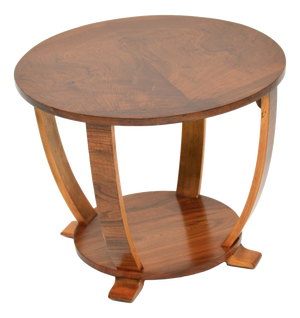 Art Deco Figured Walnut Occasional Side, 1930s
