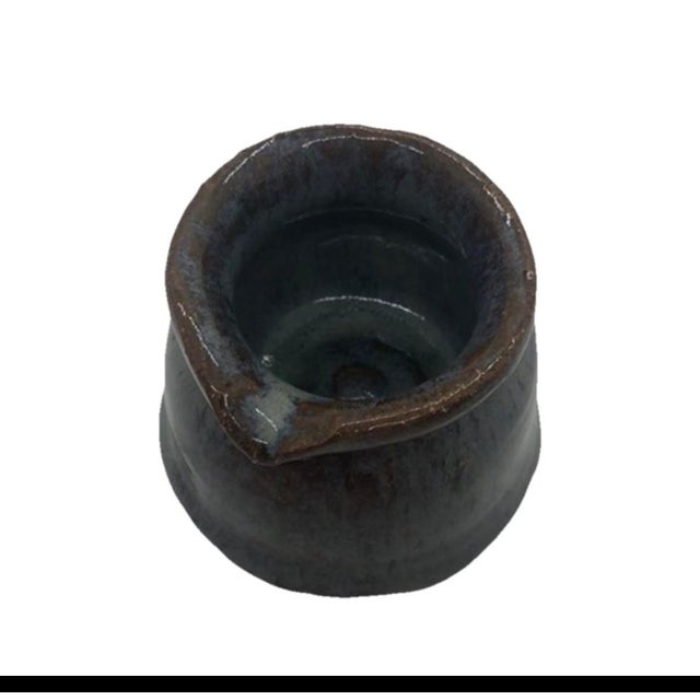 Green Vintage Petite Glazed Studio Pottery Creamer Vase, Artist Signed For Sale - Image 8 of 12