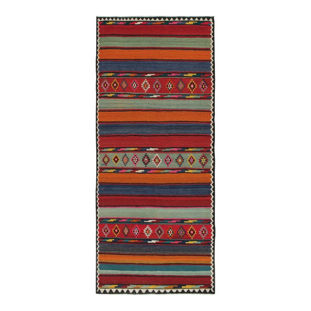 Vintage Northwest Persian Kilim With Stripes & Geometric Patterns by Rug & Kilim For Sale