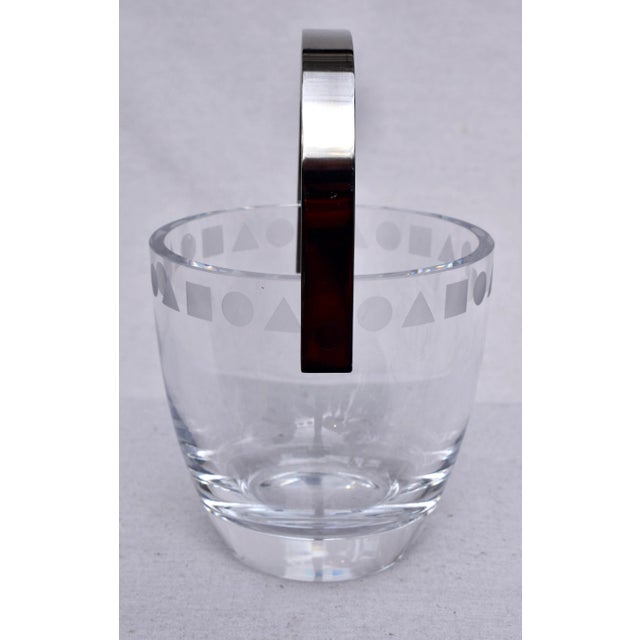 Ward Bennett 1980s Ward Bennett for Sasaki Sengai Crystal Ice Bucket For Sale - Image 4 of 6