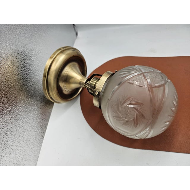 Art Deco Brass Ceiling Lamp, 1920s For Sale - Image 6 of 6