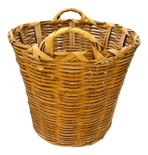 Vintage Natural Woven Wicker Laundry Basket