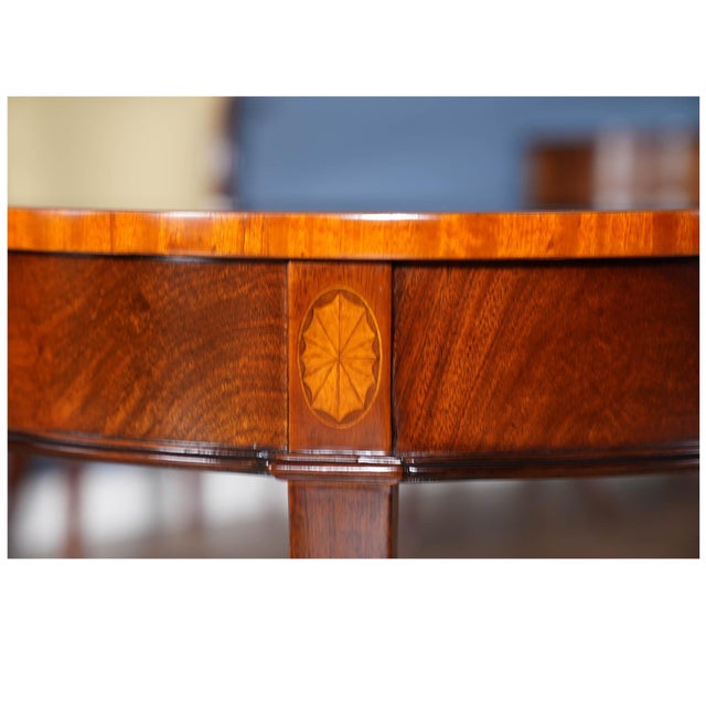 Traditional Small Mahogany Banded Console For Sale - Image 3 of 8