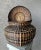 Burnt Umber Circa 1970-1985 Rattan & Nito Vine Pedestal Lidded Urn Basket, Philippines For Sale - Image 8 of 12