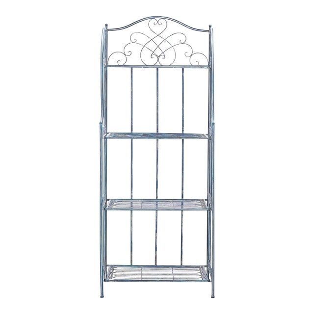 Amaris 4 Tier Shelf - Mossy Blue For Sale
