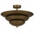 Brass Handcrafted Brass Flush Mount Ceiling Triple Light , Dome Semi Flush Mount, Brass Ceiling Fixture for Bedroom, Hallway, Kitchen, 24x14 For Sale - Image 8 of 11