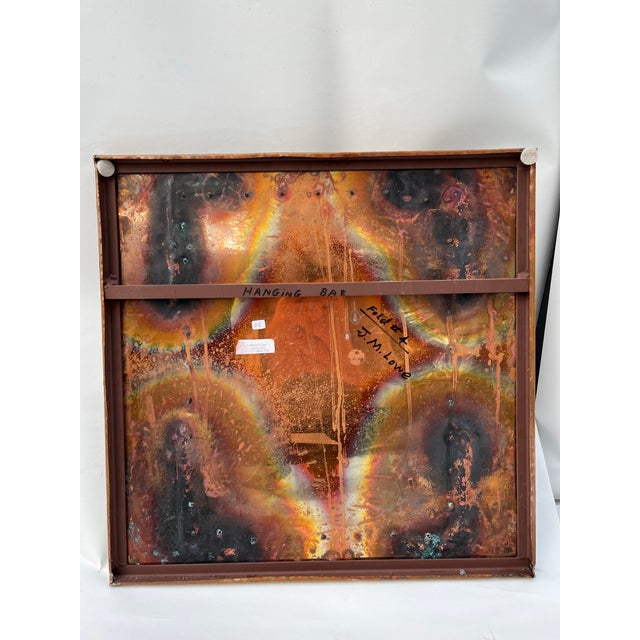 Square Copper Metal Wall Sculpture For Sale - Image 6 of 6