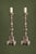 French Pair of Monumental Distressed Carved Wood Pricket Floor Candlesticks, 36.5 Inches Tall For Sale - Image 3 of 12